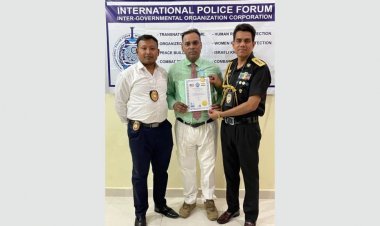 Dr. Bhaskar Sharma conferred with Medal of Excellence Award 2022 by the International Police Forum, America