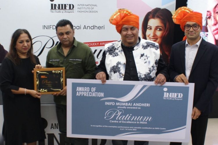 INIFD- Andheri is awarded the platinum category among 180 INIFD centres