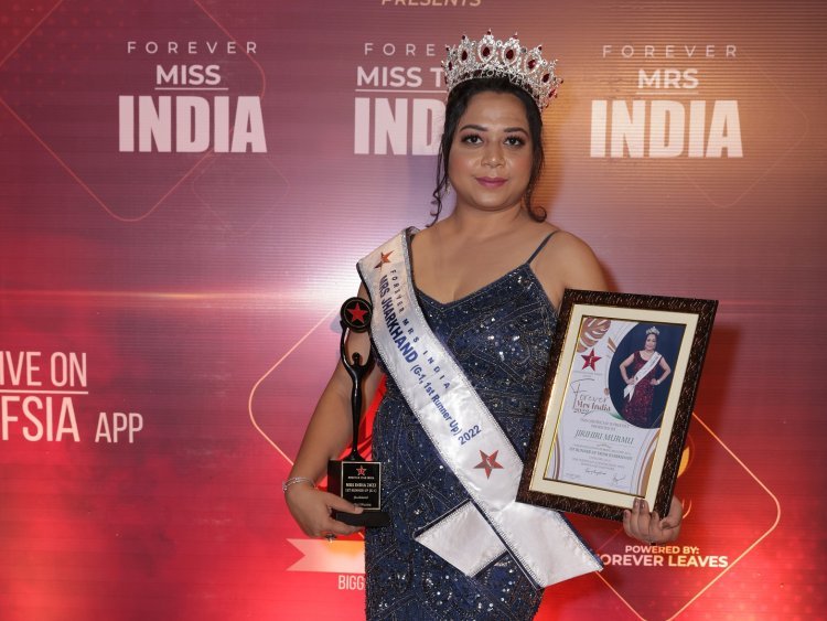 Mrs Jharkhand Jirihiri Murmu first runner up in G1 category in Forever Mrs 2022