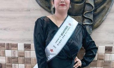 Sambhrant Sharma Bhatt as Newly Crowned Mrs Gorakhpur 2023 organised by Forever Star India