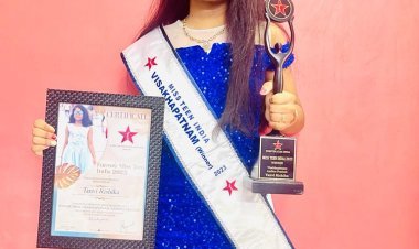 Tanvi Rishika as Newly Crowned Miss Teen Visakhapatnam 2023 organised by Forever Star India