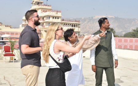 BOLLYWOOD CELEBRITY PHOTOGRAPHER DABBOO RATNANI FLIES KITE AT CITY PALACE